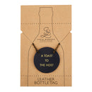 A Toast to the Host Leather Wine Bottle Tag