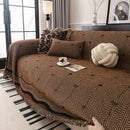 Chenille Couch Throw Cover Decorative Herringbone Sofa Blanket Protector for Couch