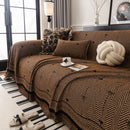 Chenille Couch Throw Cover Decorative Herringbone Sofa Blanket Protector for Couch
