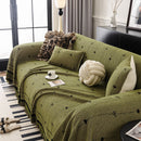 Chenille Couch Throw Cover Decorative Herringbone Sofa Blanket Protector for Couch