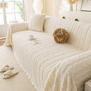 Thick Cozy 3D Cable Sofa Throw Cover, Plush Jacquard Warm Fleece Throw Blanket