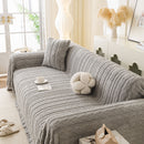 Thick Cozy 3D Cable Sofa Throw Cover, Plush Jacquard Warm Fleece Throw Blanket