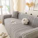 Thick Cozy 3D Cable Sofa Throw Cover, Plush Jacquard Warm Fleece Throw Blanket