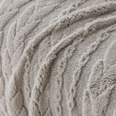 Thick Cozy 3D Cable Sofa Throw Cover, Plush Jacquard Warm Fleece Throw Blanket