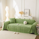Thick Cozy 3D Cable Sofa Throw Cover, Plush Jacquard Warm Fleece Throw Blanket