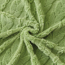 Thick Cozy 3D Cable Sofa Throw Cover, Plush Jacquard Warm Fleece Throw Blanket