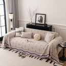 Chenille Couch Throw Cover Decorative Herringbone Sofa Blanket Protector for Couch