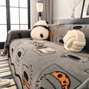 Cute Chenille Couch Cover Throw, Cartoon Soft Washable Sofa Cover for Sectional Sofas