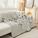Chenille Butterfly Sofa Cover Blanket, L Shaped Couch Cover, Reversible Couch Protector