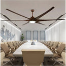 DecorBites™ 100" Large Ceiling Fan with Light, DC Motor, Reverse Blades, Stainless Steel Finish