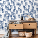 Abstract Wallpaper with Painterly Brush Strokes in Blue - A195