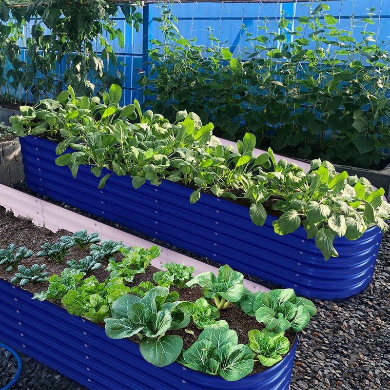 17" Tall, 12-in-1 Raised Garden Bed in Cobalt Blue