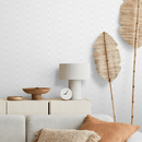 Geometric Wallpaper with a Thin Line Chevron Motif in Gray - A332
