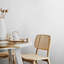 Geometric Wallpaper with a Thin Line Chevron Motif in Gray - A332