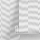 Geometric Wallpaper with a Thin Line Chevron Motif in Gray - A332