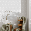 Geometric Wallpaper with a Hexagon Line Pattern in Gray - A453