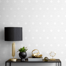 Geometric Wallpaper with a Hexagon Line Pattern in Gray - A453