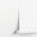 Geometric Wallpaper with a Hexagon Line Pattern in Gray - A453