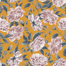Elegant Modern Orange Wallpaper with Flowers