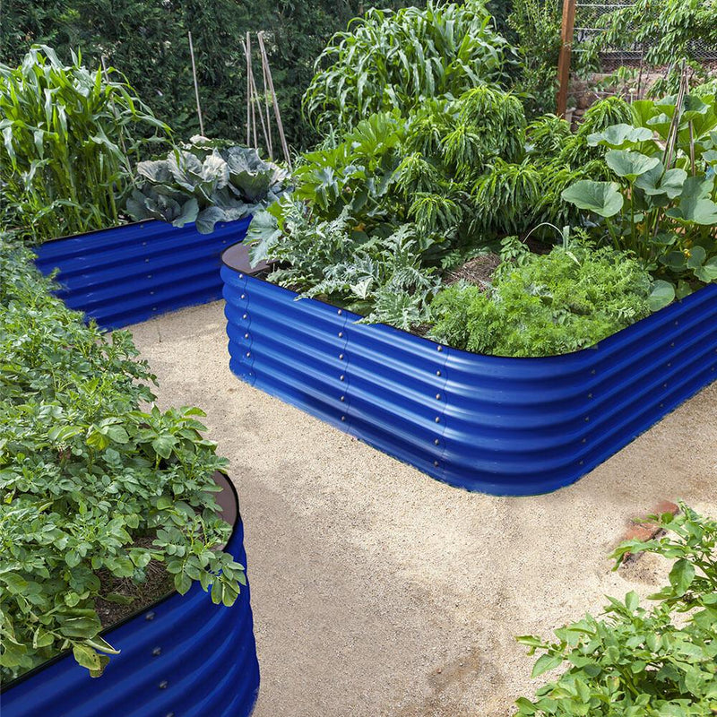 17" Tall, 12-in-1 Olle Garden Raised Beds, in Cobalt Blue