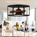 20" Kanpur Industrial Flush Mount Reversible Ceiling Fan with LED Lighting and Remote Control