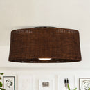 21" Coimbatore Farmhouse Flush Mount Reversible Ceiling Fan with LED Lighting and Remote Control