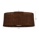 21" Coimbatore Farmhouse Flush Mount Reversible Ceiling Fan with LED Lighting and Remote Control