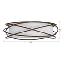 20" Modern Brown LED Flush Mount Ceiling Light