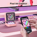 DecorBites™ Ditoo Pixel Art Game Bluetooth Speaker: 16X16 LED Display Board (Pink)