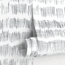 Minimalist Abstract Wavy Hatched-Line Wallpaper in Black and White - A636