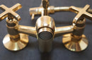 Unlacquered Brass Shower System With Tub Filler - Unlacquered Brass Shower