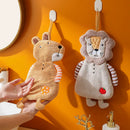 DecorBites™ Kids Coral Velvet Hanging Hand Towel: Soft, Skin-Friendly Kitchen & Bathroom Towel