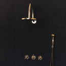 Unlacquered Brass Rainfall Shower - Unlacquered Brass Shower Set