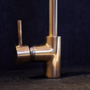 Unlacquered Solid Brass Bathroom Faucet, 360° Degree Brass Faucet