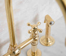 Elegant 3-Hole Brass Bridge Faucet for Timeless Charm