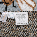 DecorBites™ Kawaii Bee Pattern Cozy Blanket - Super Soft White Spot Edge Design