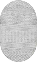 Louise Global Light Gray/White Area Rug