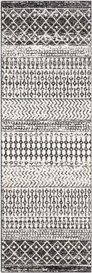 Louise Global Black/White Area Rug