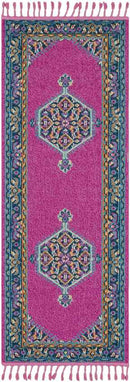 Brenna Traditional Bright Pink Area Rug