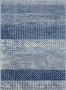 Angelica Global Bright Blue Area Rug