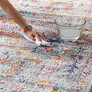 Olivia Traditional Teal/Beige Area Rug