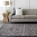 Leo Traditional Black Area Rug