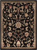 George Traditional Black Area Rug