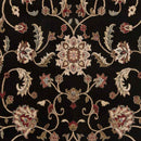 George Traditional Black Area Rug
