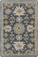 Ness Traditional Navy Area Rug