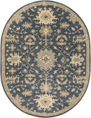 Ness Traditional Navy Area Rug