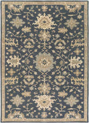 Ness Traditional Navy Area Rug