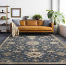Ness Traditional Navy Area Rug
