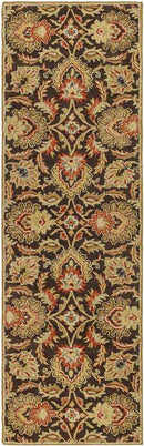Lyon Traditional Dark Brown Area Rug