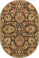 Lyon Traditional Dark Brown Area Rug